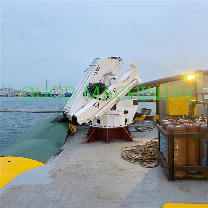 Electric Hydraulic Knuckle Telescopic Boom For Ship Deck Use Marine Davit Crane For Sale