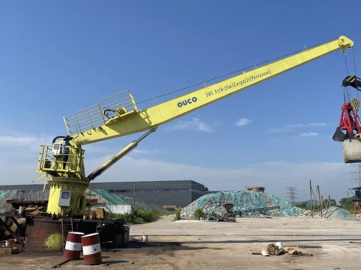 Stiff Boom Offshore Deck Crane 5T@15M, General Cargo Crane